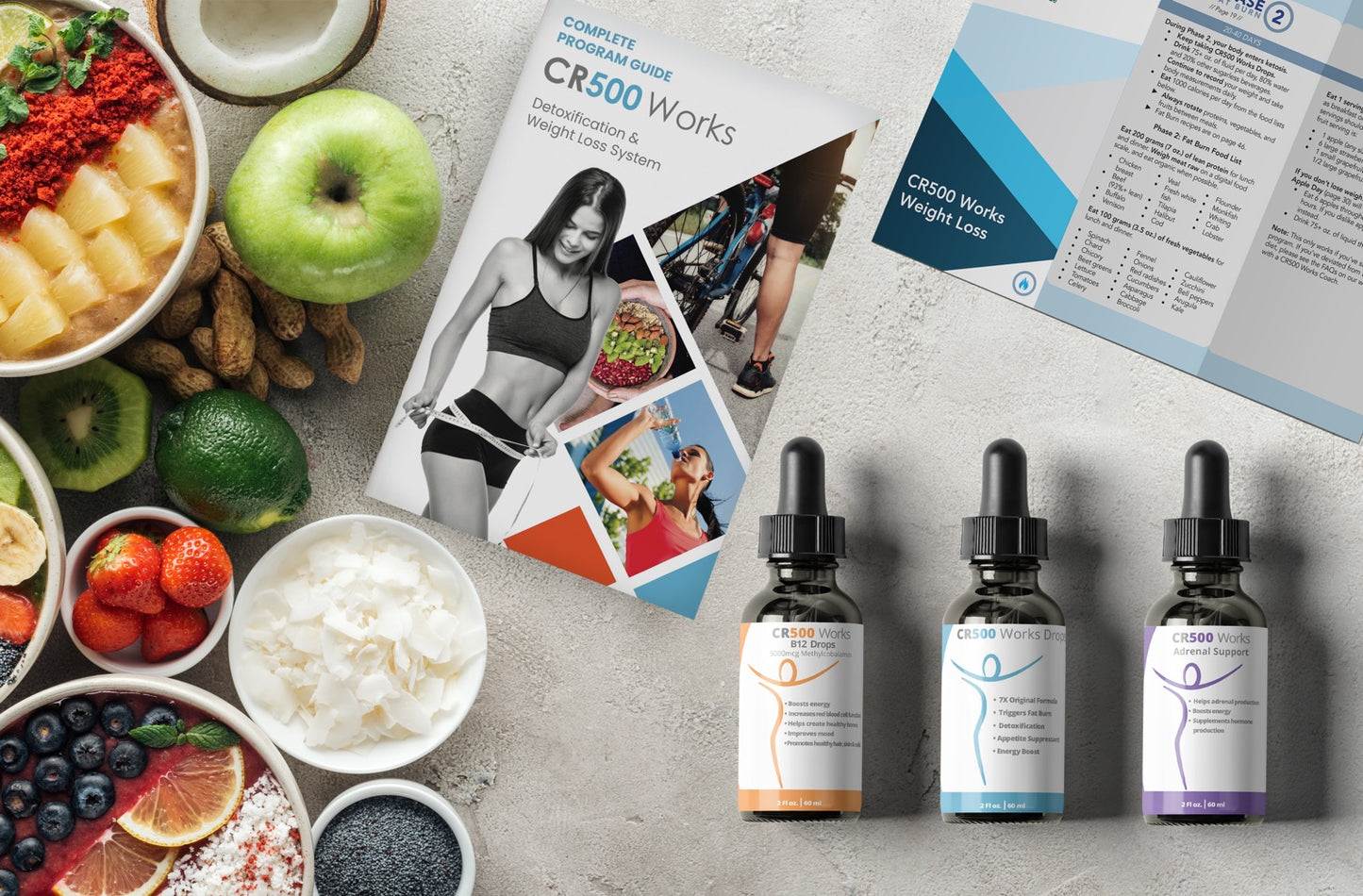 cr500 works complete weight loss system (weight loss + b12 + adrenal drops)