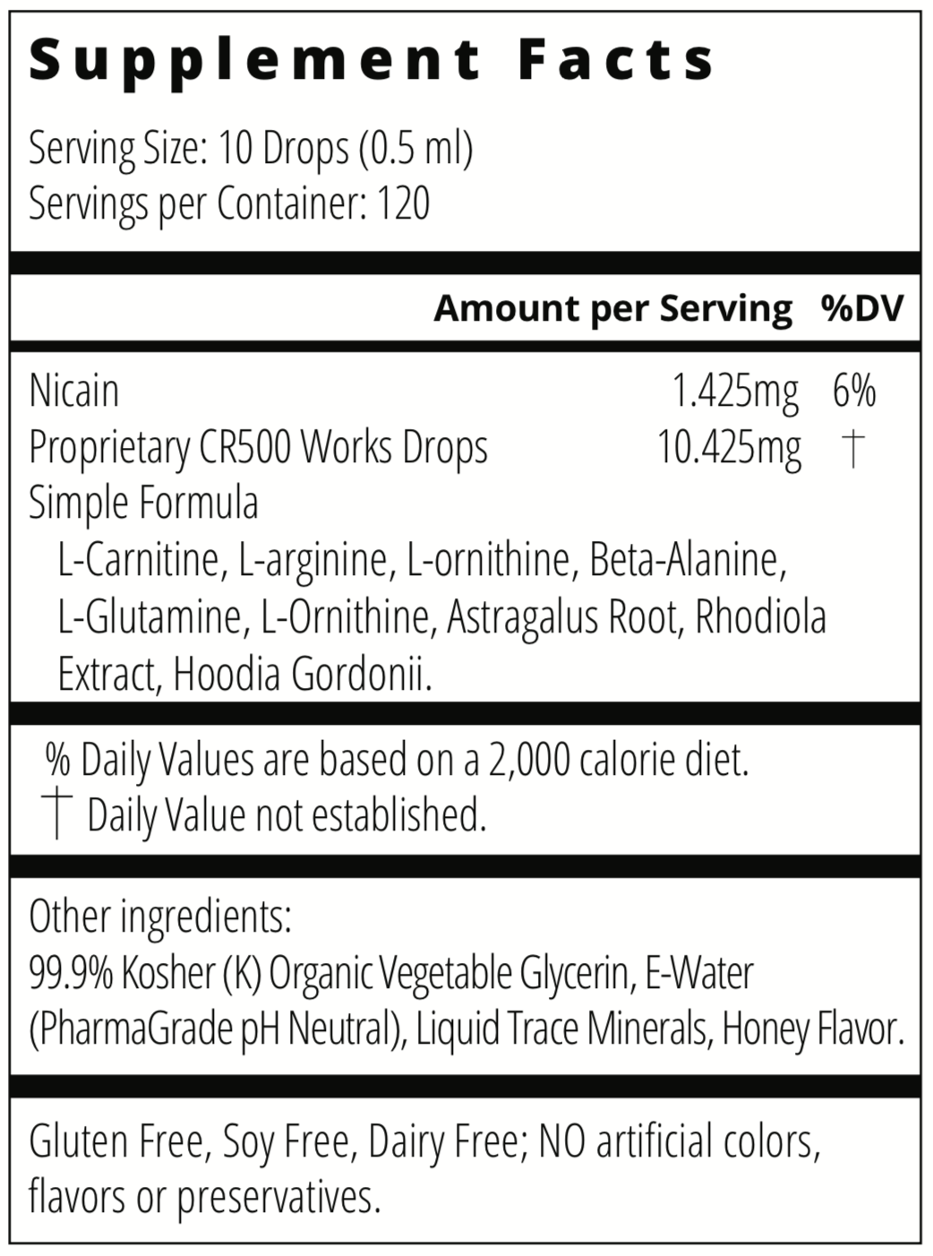 cr500 works basic weight loss system (1 bottle)